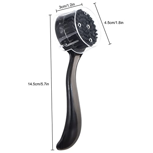 Facial Cleansing Brush Black Charcoal Bristles, Ooloveminso 2Pcs Manual Face Brushes For Deep Cleansing And Exfoliating Pores, Face Scrubber To Massage, Makeup Remove And Skin Care-Clear Black #TOP6