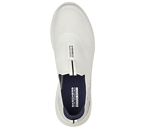 Skechers Mens Gowalk 6 - Stretch Fit Slip-On Athletic Performance Walking Shoe, White/Navy, 9.5 Us #TOP2