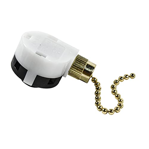 Image of HQRP Ceiling Fan Pull Chain 3-Speed 4-Wire Control Switch Compatible with Westinghouse Ceiling Fan, Function L-1-2-3, L-2-3, L-1-3, L-1-2 + HQRP Coaster