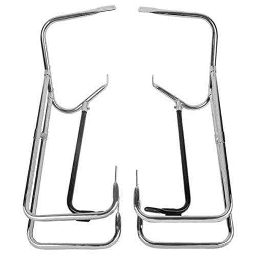 Support rail sacoche chromé Harley Road King double tube ultra robuste