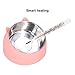 Zerodis Heated Pet Bowl, Portable Heated Water Bowl Nordic Stainless Steel to Cervical Spine Constant Temperature Cat Food Bowl US Plug 100‑240V ()