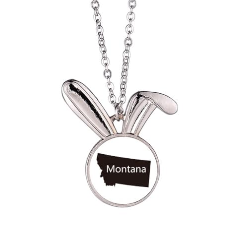 Collier avec pendentif en forme de lapin anti-ternissement pour peau sensible