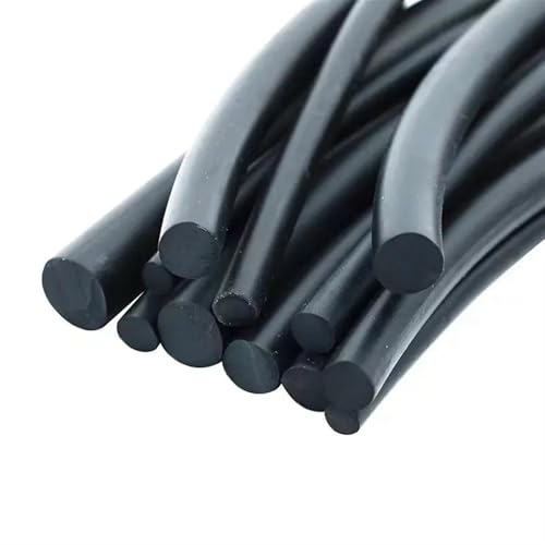 Sephynodic Fluorine Rubber O-Ring Seals Solid Strip Oil-Resistant Diameters 2mm to 15mm Black Industry(8mm 5 Meter)