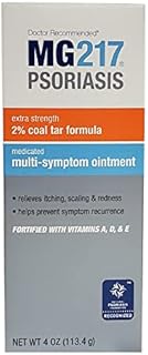 MG217 Multi Symptom Relief 2% Coal Tar Medicated Psoriasis Ointment oz Jar, 4 Oz