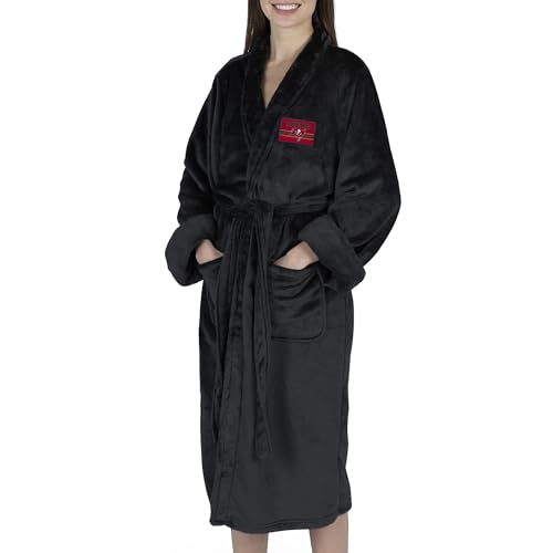 Northwest NFL Tampa Bay Buccaneers Rollout Silk Touch Robe with Logo, Comfortable Lounge Wear for Men and Women, Small/Medium