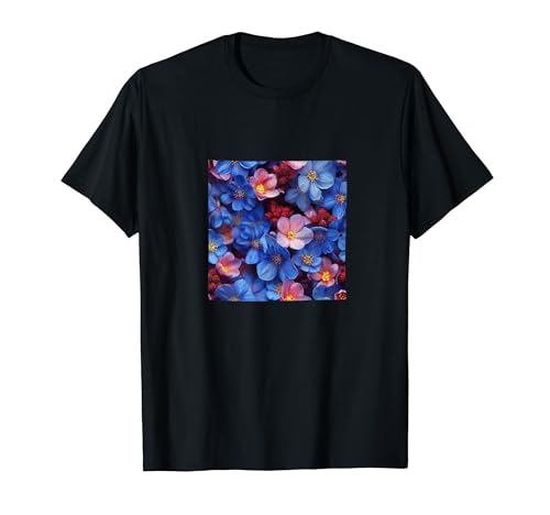 Bergenia Flower Pattern Graphic T-Shirt