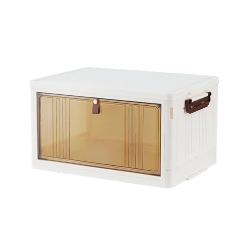 Image of BARGAIN FACTORY 4-Tier Stackable Storage Box Set with Lids, 23L Capacity per Tier, Wheeled Storage Bins with Brakes