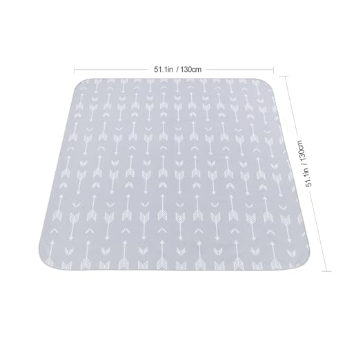 Baby Splat Mat for Under High Chair/Arts/Crafts, 51 x 51 Inch Washable Splash Mat, Waterproof and Wipeable Spill Mat, Anti-Slip Floor Protector, Portable Play Mat and Table Cloth