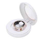 Jectse Anillo Inteligente, Rastreador de Actividad Física Esmaltado con Monitoreo del Sueño y Conteo de Pasos, Resistente Al Agua IP68 (Tamaño 12 (ID 21,4 mm/0,84 pulg. C 67,2 mm/2,65 pulg.))