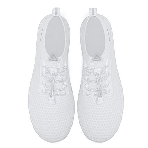 Racqua Men&Women Water Shoes Breathable Barefoot Pool Shoes Outdoor Windsurfing Beach Volleyball Sailing Beach Swim Shoes White 9.5 Women/8.5 Men - Image 3