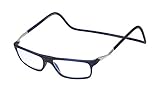 CliC Executive XL Magnetic Reading Glasses, Front Connecting Dark Matte Blue +2.50 Readers