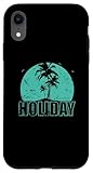 Stylish design in the category of palm trees. Related keywords are coconut, tree and vacation. Nice grafic for Friends of exotic trees with the title: Holiday Palm Trees and Beach Tree Vacation. Palm trees are a symbol of vacation, sun, summer and re...
