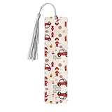 Marcapáginas de madera gris, hecho a mano para niños y niñas en decoración de bomberos, perfecto para libros de tapa dura, diarios, cuadernos y planificadores