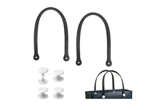 Replacement Straps for Large Rubber Beach Bag, Replacement Handles with 4 Snaps for Rubber Beach Bag, EVA Bag Strap Replacement, Beach Bag Repair Kit