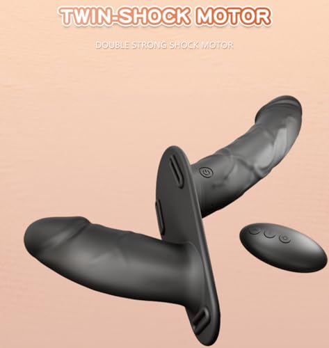 Gode vibromasseur double pénétration pour couple avec télécommande sans fil
