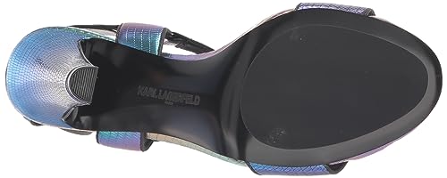 Karl Lagerfeld Paris Women's Leather Cieone Heeled Open-Toe Sandal4