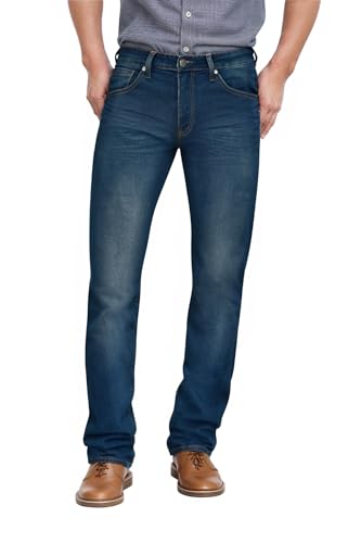 ETHANOL Mens Super Comfy Straight Stretch Knit Jersey Denim