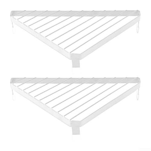 Estante triangular de hierro forjado para ollas de cocina, estante de almacenamiento de metal para organización de esquina de cocina, estante de metal resistente para ollas, sartenes con alfombrilla
