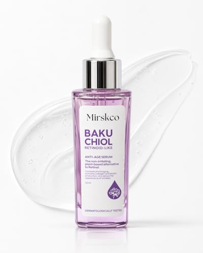 Generic Mirskco Bakuchiol Retinol-Like Anti-Aging Face Serum – Hydrating & Brightening, Reduces Fine Lines & Wrinkles, Niacinamide + Hyaluronic Acid, For All Skin Types, 50ml