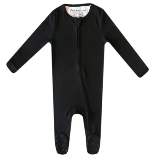 Copper Pearl Zip-Up Footie Baby Pajamas: Ultra-Soft Boys &amp; Girls Pajamas, Premium Knit Fabric in Stylish Prints, Tag-Free with Two-Way Zipper, Newborn to 24 Months, Midnight