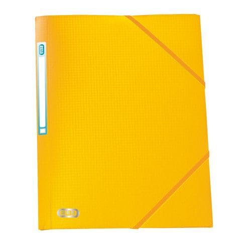 Lot de 20 Chemise 3 rabats à élastiques Memphis A4, en polypro coloris jaune