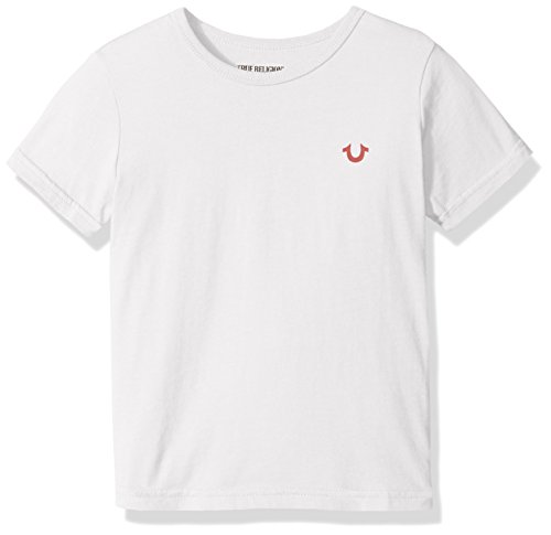 True Religion Boys' Branded Logo Tee Shirt, White, Medium