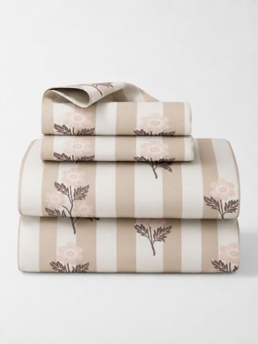 Image of RRC Double Bed Bedsheet 90 x 100 Inches with Pillow Cover, Floral Printed Bedding Sheet for Bedroom, Stylish Home Bedding, Comfortable Bed Sheet for Double Bed, Pillow Cover Size 17 x 27 Inches