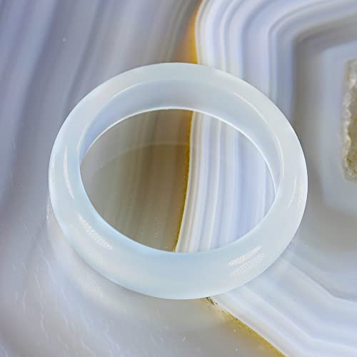 5Us-10Us Natural Moonstone Ring Band Solid Stone Band Ring Clear Blue Polished Ring Band Ring For Her Wedding Band Womens Unisex Gift For Her (8 Us) #TOP20