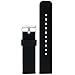 22mm Replacement Soft Straps Bands for Pebble Time/Gear S3/Asus Zenwatch 2 Big/Men's Fossil Q Explorist Gen 3 Smartwatch (Black)