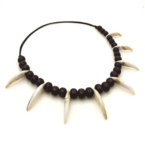 Adjustable Beads Tooth Handmade Chain Necklace for Men Women