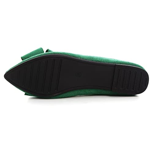 TN TANGNEST Women Fashion Bowknot Flats Dress Shoes Green 42-9.5 by TN TANGNEST - Used condition - Image 7