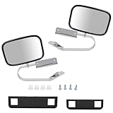 ECCPP Towing Mirrors Replacement fit 80-96 Ford F-Series F150 F250 F350 Bronco Chrome Manual Pair Truck SUV Pickup Mirrors