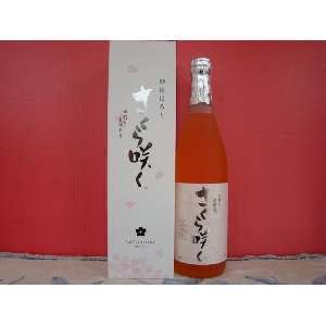 Amazon.co.jp: さくら咲く 720ml 25度 焼酎リキュール 箱付 : 食品