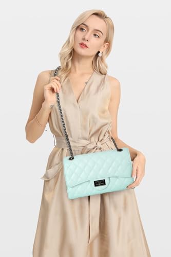 Image of Gladdon Quilted Crossbody Purse for Women Trendy Shoulder Bags | Stylish Shoulder Purse,Quilted Pattern,Structured bag,Chain Strap,Spacious Enough,Casual and Dressy Outfits,Any Occasion