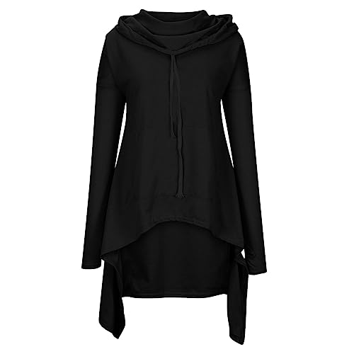 Kuluzego Womens Holiday Outfit Hoods Trench Outfits for Women Crew Neck Pleated Hooded Fall Winter Outfit 2025 T53