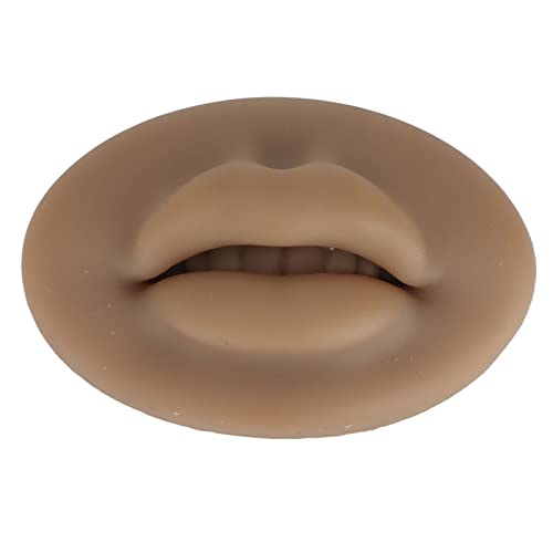 Silicone Fake Lips Practice Model for Microblading & Lip Blush Training – 3D Open-Mouth Skin Simulator, Compatible with Permanent Makeup Pigments