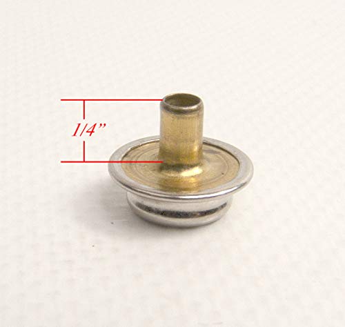 Gypsy Stud/Double Stud ⅜" Snap Stud w/ ¼" Brass Post 10 Piece Set- Ships from The USA!