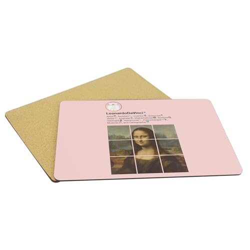 Sets de table souple dessous en liège napperons Joconde rose - 5