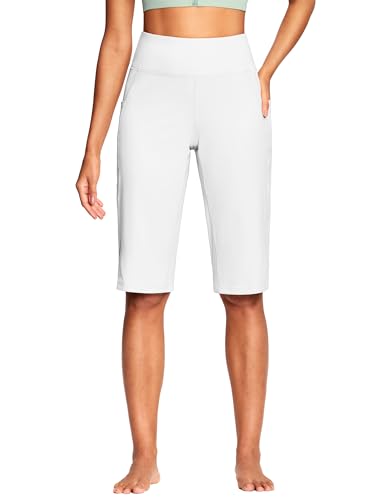 Image of ISEEGZ 15 inch / 18 inch / 21 inch / 25 inch Capri Pants for Women High Waist with Pockets Women's Capris Workout Yoga Pants Loose Straight Leg