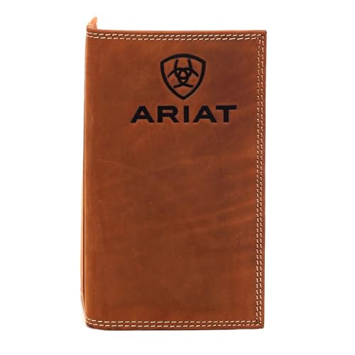 Ariat Rodeo Wallet Emboss Shield & Script Medium Brown, Leather One Size