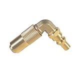1/4 Inch RV Quick Connect Adapter Conversion Fitting Elbow - Brass Low Pressure Propane Adapter for Blackstone 17' & 22' Tabletop Grill, Portable Gas Griddle Camping Accessories