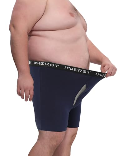 INNERSY Men's Big and Tall Boxer Briefs Cotton Moisture Wicking Underwear 4-Pack3