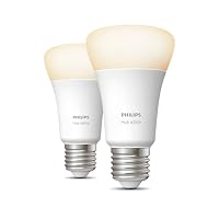 Philips Hue White E27 Lampe Doppelpack 2x1055lm, dimmbar, warmweißes Licht, steuerbar via App, kompatibel mit Amazon Alexa (Echo, Echo Dot) – Ansicht 3