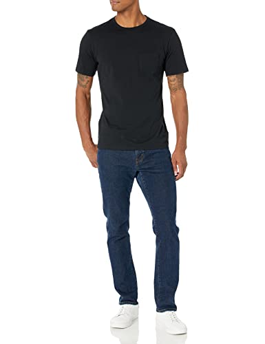 Amazon Essentials Men's Slim-Fit Short-Sleeve Crewneck T-Shirt, Pack Of 2, Black, Large #TOP4