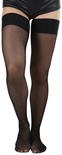 Image of ToBeInStyle Womens Classic and Chic Micro Mesh Net Thigh High Stockings