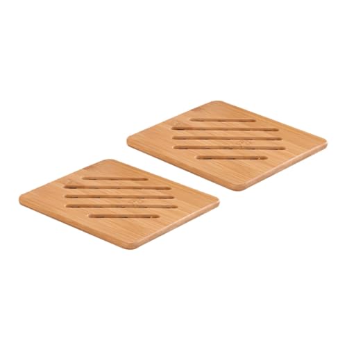 Ciieeo 2 Piezas Almohadilla De Placa Almohadillas Calientes para La Cocina Almohadillas Calientes para La Mesa Plato Pequeño No Slip Resistente Estera Calor Colchonetas Sartenes De Madera