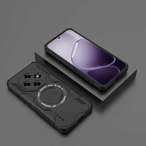 Image of Back Cover Case for Oppo F31 Pro 5G | 360 Protection Mobile Phone Case Mag-Safe | Camera Protection | Oppo F 31 Pro 5G Back Cover | Oppo F31 Pro 5+G - Black TPU+PC