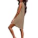 Womens Sleeveless Swimsuit Coverup Cotton V Neck Bathing Suit Cover Ups Fashion Swimwear Bikini Beach Cover-Up Dress(Khaki,Large)