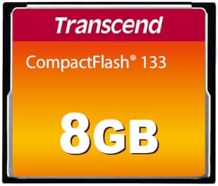 Transcend 8GB CompactFlash CF Memory Card, Up to 50MB/s, MLC, DSLR Camera