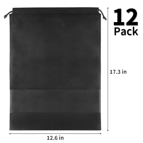 image for COIDEA 12 Pack Large Shoe Bags for Packing with Clear Window, Dustproo